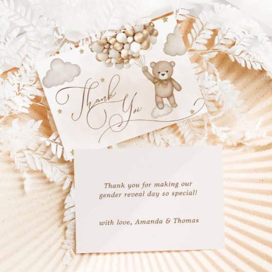 Beer Gender Reveal Baby shower Dank u Bedankkaart