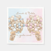 Beer Genderkwesties onthullen Baby shower Servet (Voorkant)