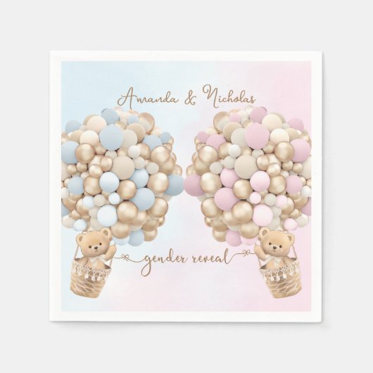 Beer Genderkwesties onthullen Baby shower Servet (Voorkant)