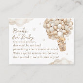 Beer Genderneutraal Baby shower Boekaanvraag Informatiekaartje (Voorkant)