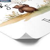 Beer Genderneutraal Baby shower Boeken en Geschenk Poster (Hoek)