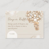 Beer Genderneutraal Baby shower luieraffle Informatiekaartje (Voorkant)