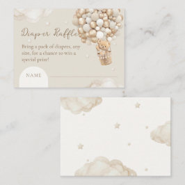 Beer Genderneutraal Baby shower luieraffle Informatiekaartje