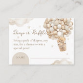 Beer Genderneutraal Baby shower luieraffle Informatiekaartje (Voorkant)