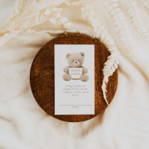 Beer Genderneutraal luer Raffle Ticket Informatiekaartje