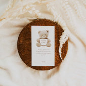 Beer Genderneutraal luer Raffle Ticket Informatiekaartje