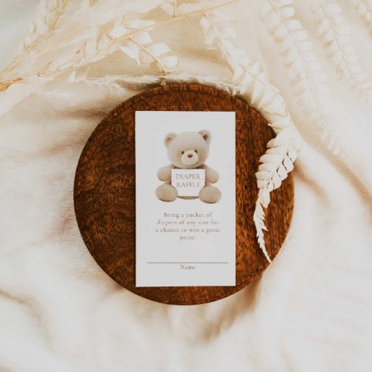 Beer Genderneutraal luer Raffle Ticket Informatiekaartje