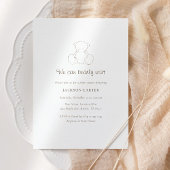 Beer Genderneutraal minimalistisch Baby shower Kaart