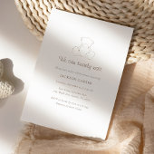 Beer Genderneutraal minimalistisch Baby shower Kaart