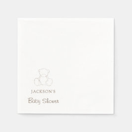 Beer Genderneutraal minimalistisch Baby shower Servet