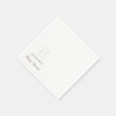 Beer Genderneutraal minimalistisch Baby shower Servet (Hoek)