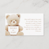 Beer Genderneutrale boeken voor Baby Informatiekaartje (Voorkant)