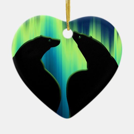 Beer Gepersonaliseerde Beer liefdesdecoratie Keramisch Ornament (Voorkant)