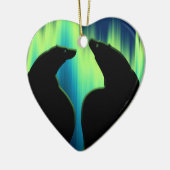 Beer Gepersonaliseerde Beer liefdesdecoratie Keramisch Ornament (Links)