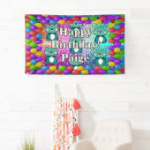 Beer Gepersonaliseerde karakter verjaardagsbanner Spandoek (Insitu)