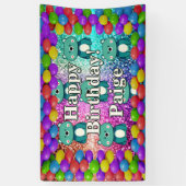 Beer Gepersonaliseerde karakter verjaardagsbanner Spandoek (Verticaal)