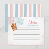 Beer Geslacht Ballon Gold Star Advice Card Informatiekaartje (Voorkant / Achterkant)