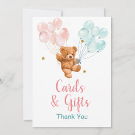 Beer Geslacht Ballonkaarten en cadeautjes onthulle Bedankkaart