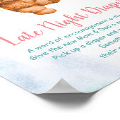 Beer Geslacht laat-nachtteken Poster doeken (Hoek)