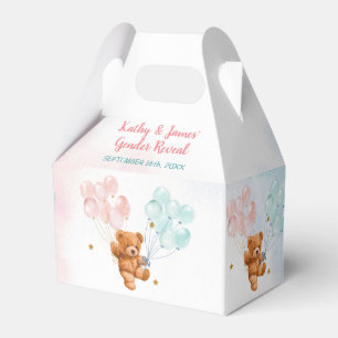 Beer Geslacht Laat roze en blauwe ballon zien Bedankdoosjes