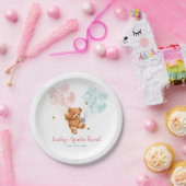 Beer Geslacht Laat roze en blauwe ballon zien Papieren Bordje (Feest)