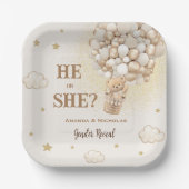 Beer Geslacht onthullen Boho minimaal Papieren Bordje (Voorkant)