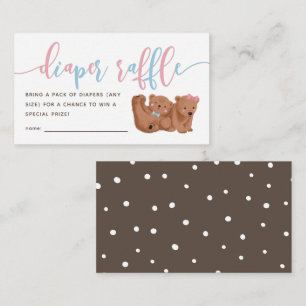 Beer Geslacht onthullen luidere Raffle Ticket Informatiekaartje