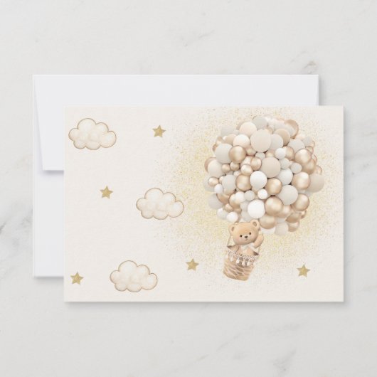 Beer Geslacht onthullen rustiek Schattige Bedankkaart (Achterkant)