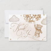 Beer Geslacht Onthulling Baby Shower Bedankt (Voorkant)