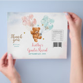 Beer geslacht onthulling Roze Blauwe Chip Zak Wrap Flyer (Hand)