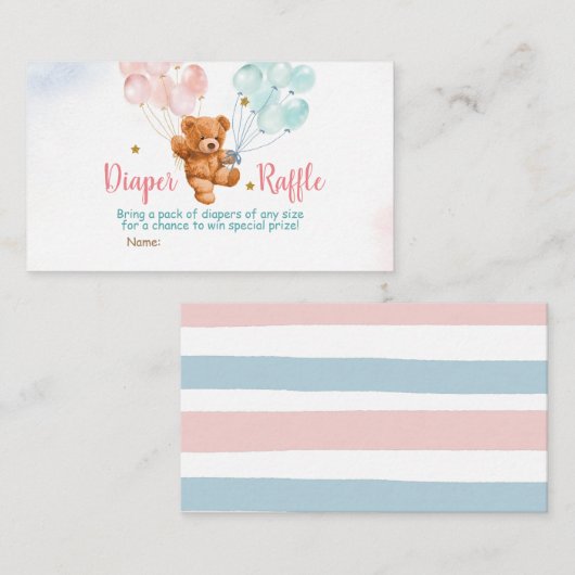 Beer Geslacht Raffle Ballon Informatiekaartje (Voorkant / Achterkant)