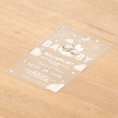 Beer geslachtsneutraal acryl uitnodigingen (Laagn)