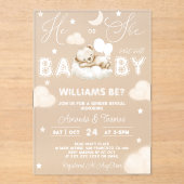 Beer geslachtsneutraal acryl uitnodigingen (Voorkant)