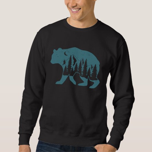 Beer Gestresteerd Surrealisme Wilde Dieren Bos Ber Trui (Voorkant)