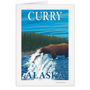 Beer Gevist in de rivier de Curry, Alaska