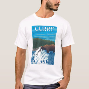 Beer Gevist in de rivier de Curry, Alaska T-shirt