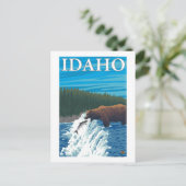 Beer Gevist in de rivier de Idaho Briefkaart (Staand voorkant)