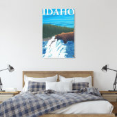 Beer Gevist in de rivier de Idaho Canvas Afdruk (Insitu (Slaapkamer))