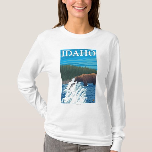 Beer Gevist in de rivier de Idaho T-shirt (Voorkant)
