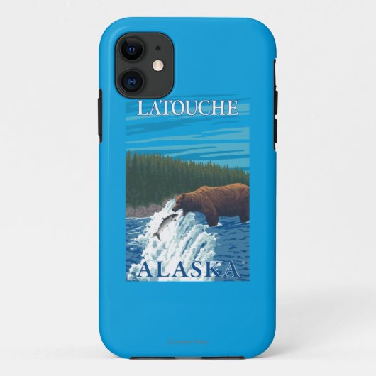 Beer Gevist in de rivier de Latouche, Alaska Case-Mate iPhone Case (Achterkant)