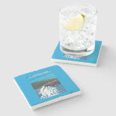 Beer Gevist in de rivier de Latouche, Alaska Stenen Onderzetter (Zijkant)