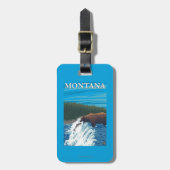 Beer Gevist in de rivier de Montana Bagagelabel (Voorkant verticaal)