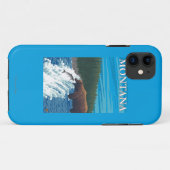 Beer Gevist in de rivier de Montana Case-Mate iPhone Case (Achterkant (horizontaal))