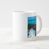 Beer Gevist in de rivier de Montana Grote Koffiekop (Voorkant rechts)