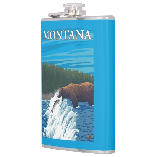 Beer Gevist in de rivier de Montana Heupfles (Links)