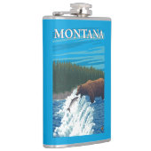 Beer Gevist in de rivier de Montana Heupfles (Rechts)