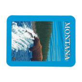 Beer Gevist in de rivier de Montana Magneet (Horizontaal)