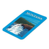 Beer Gevist in de rivier de Montana Magneet (Linkerzijde)