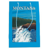 Beer Gevist in de rivier de Montana Medium Cadeauzakje (Voorkant)