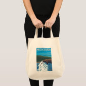 Beer Gevist in de rivier de Montana Tote Bag (Voorkant (product))